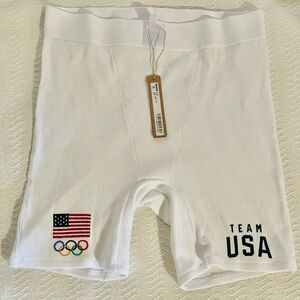 SKIMS Olympic Team USA Cotton Ribbed Boxer Shorts